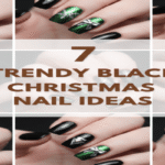 7 Trendy Black Christmas Nails
