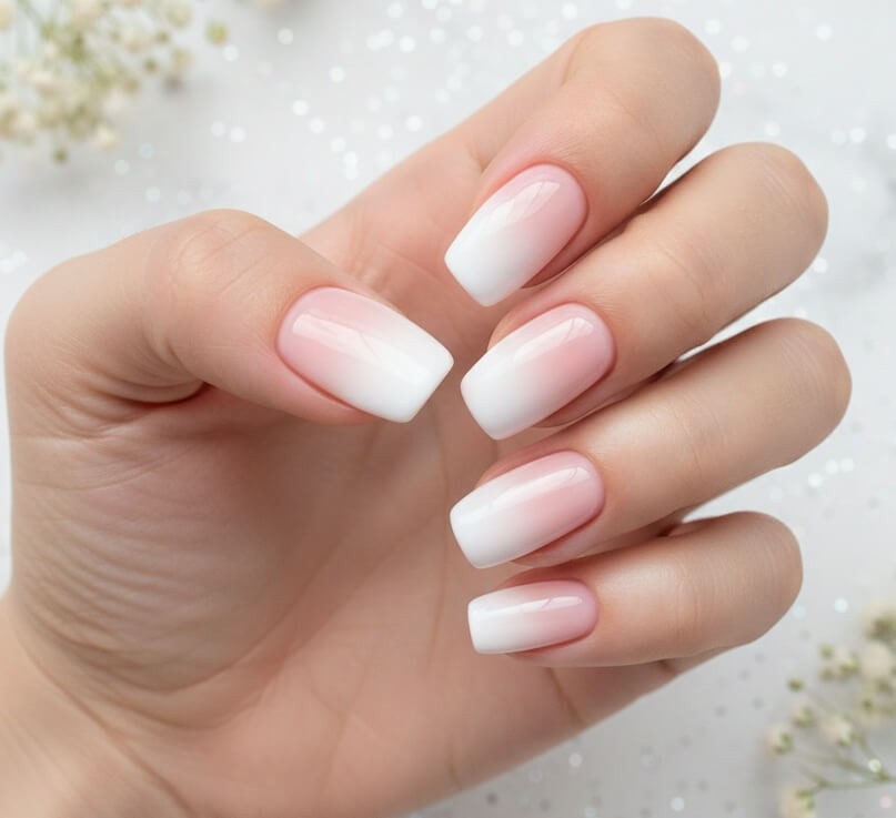 Baby Boomer Ombré Nails