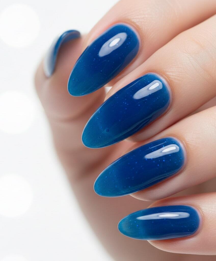 Blue Jelly Nails