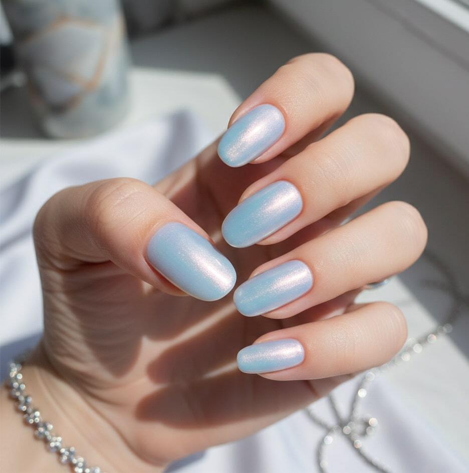 Blue Pearl Nails