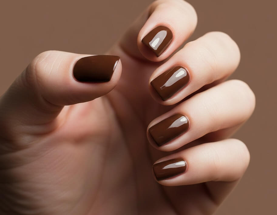 Chocolate Gloss Nails
