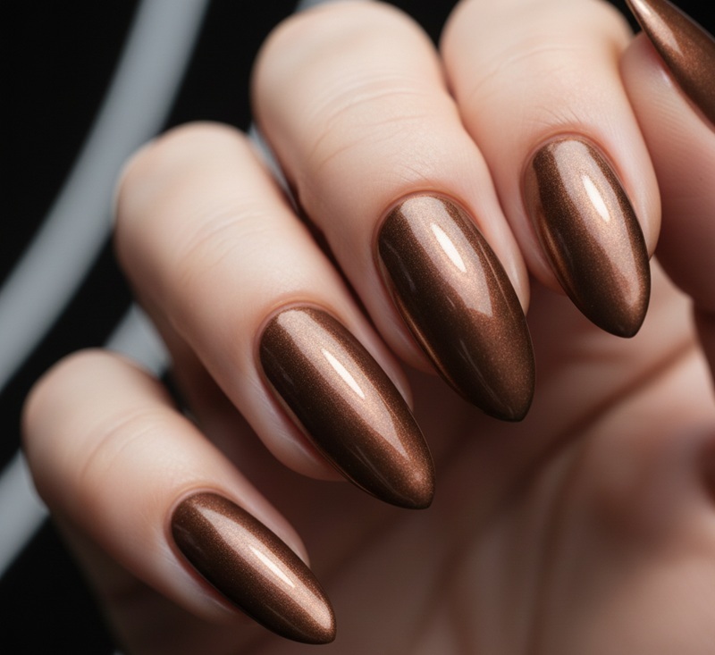 Chrome Brown Nails