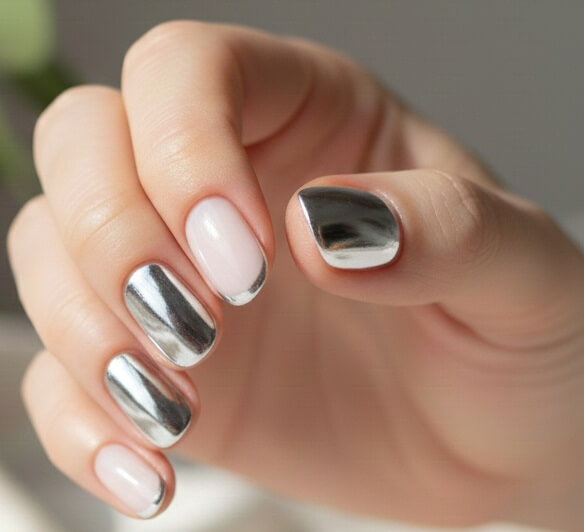 Chrome French Manicure