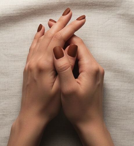 Matte Cinnamon Nails