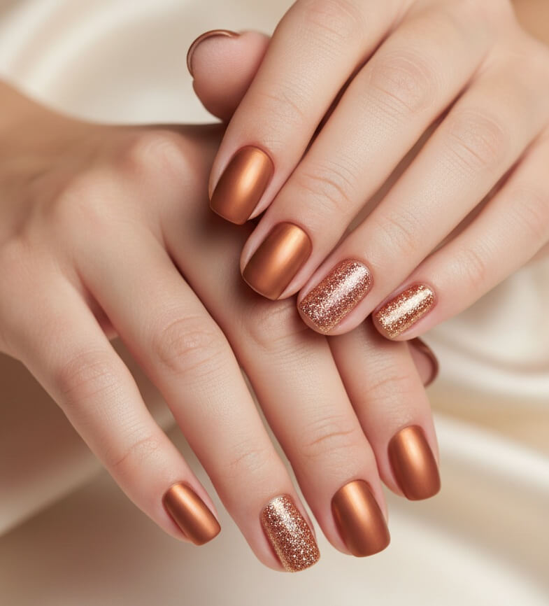 Matte Copper Nails