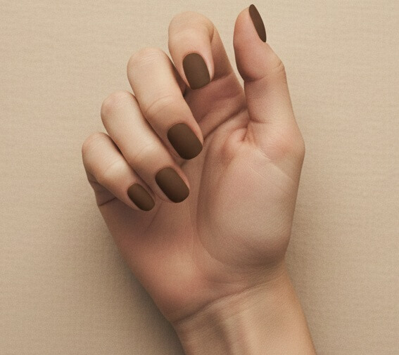 Matte Espresso Nails