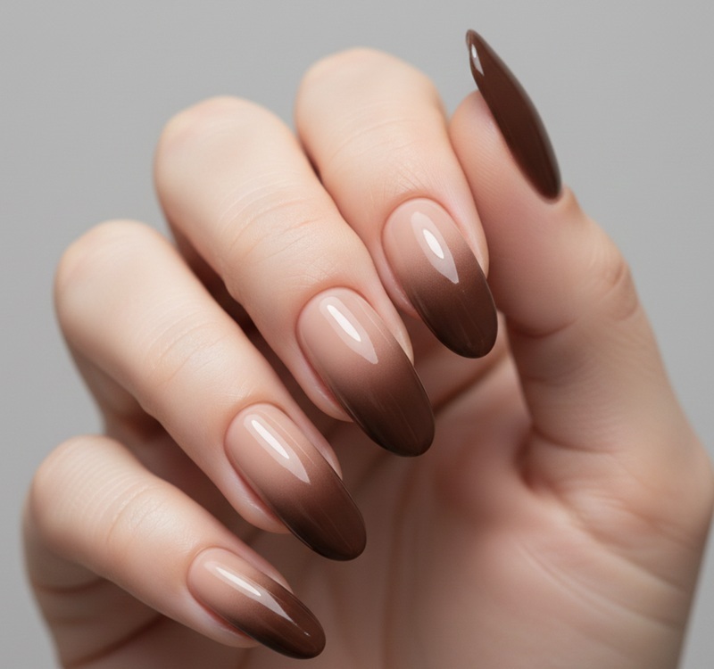 Mocha Gradient Nails