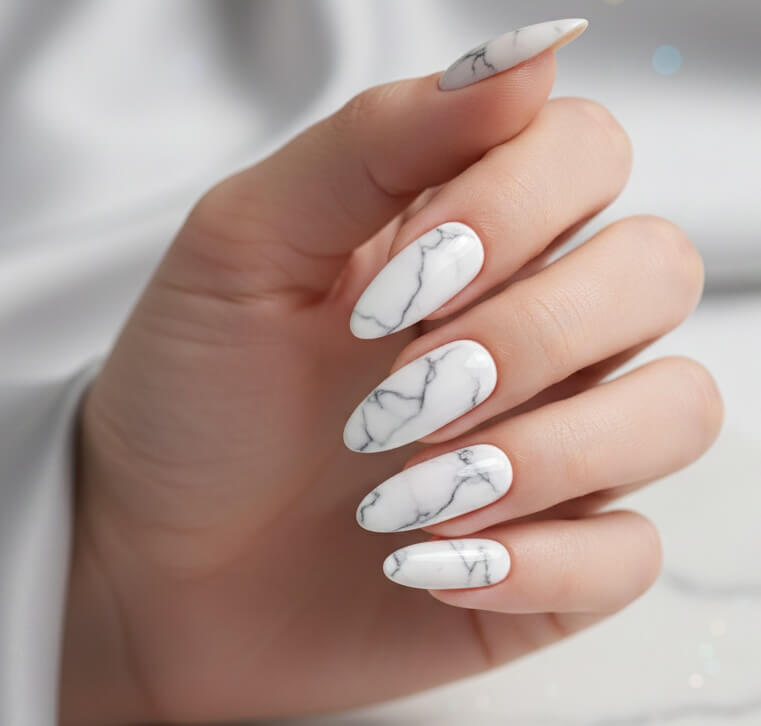 Soft Marble Nails