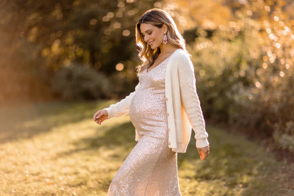 9 Baby Shower Outfit Ideas for Moms That Feel Special: Glam Comfort