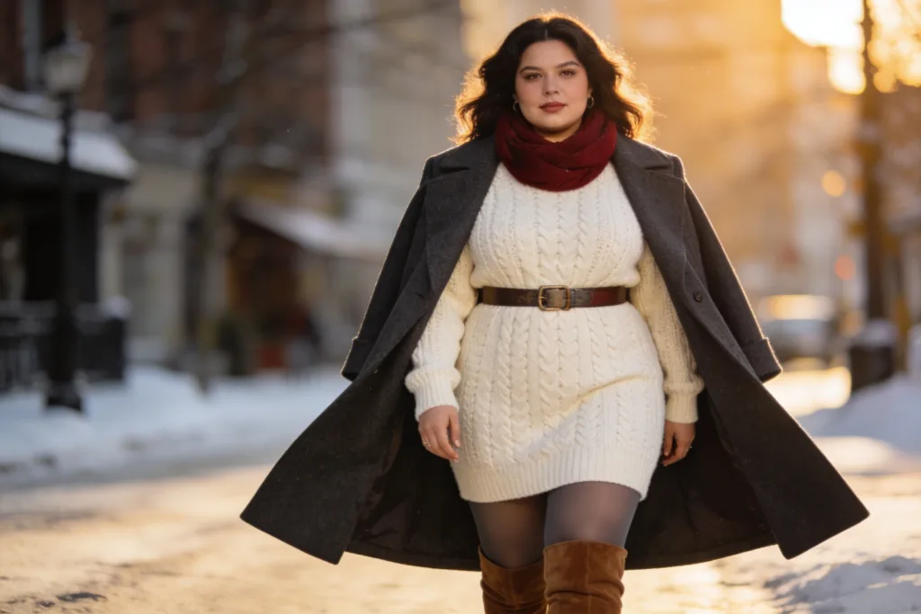 10 Plus Size Winter Outfits for Women That Keep You Warm and Stylish