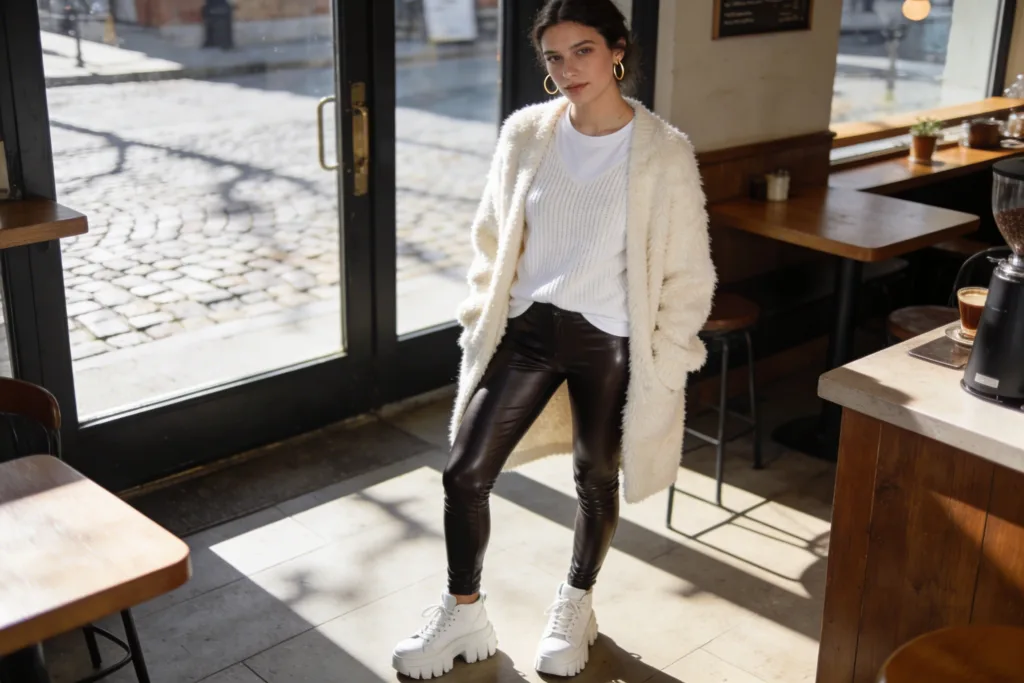 12 Outfits with Leggings That Are Comfy and Chic: Cozy-Cool Edition