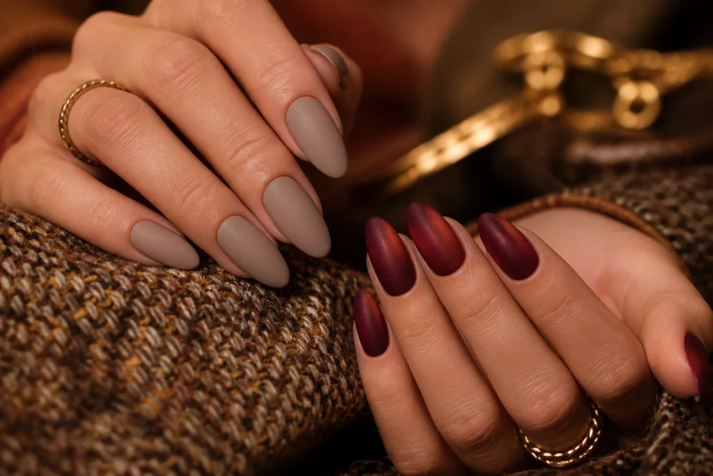 13 November Nail Ideas Featuring Elegant Fall Colors: Chic Autumn Manis