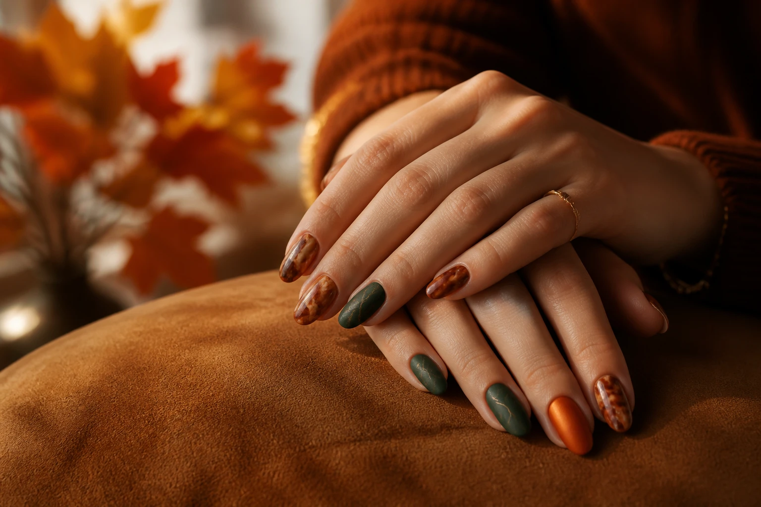 11 October Nail Ideas That Are Perfect for Autumn: Cozy Chic Nails