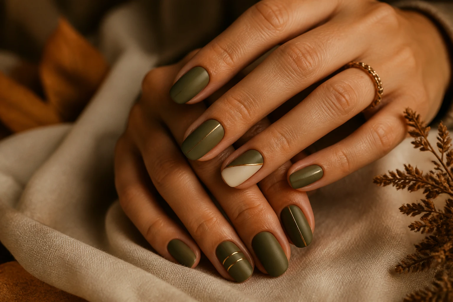 15 Olive Green Nail Designs for an Elegant Fall Look: Chic Picks