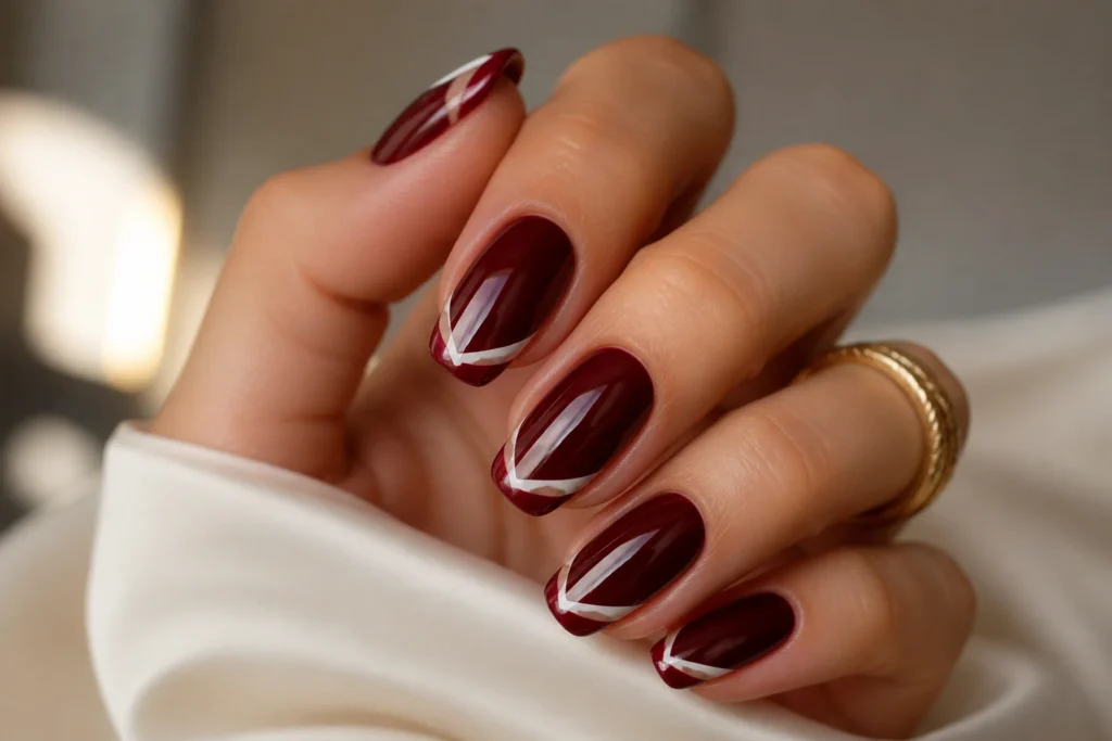 10 Burgundy French Tip Nails You'Ll Love: Chic Twist Guide