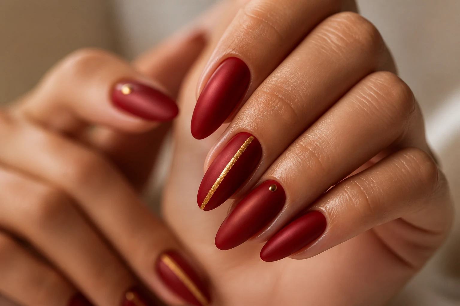 10 Red Almond Nails That Look Expensive: Luxe Edition