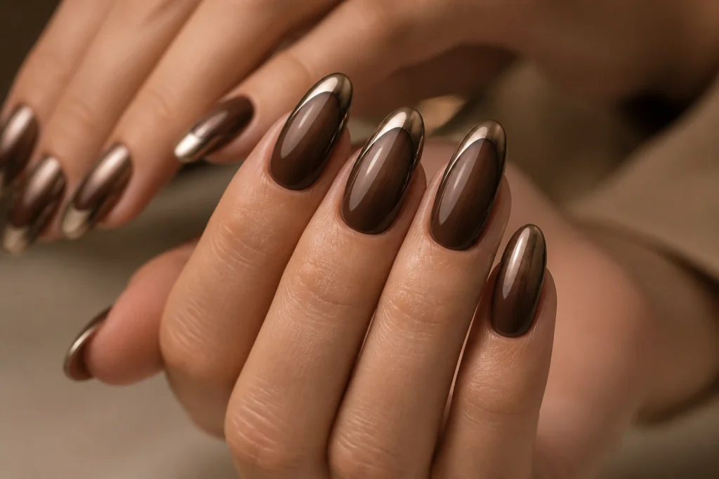 12 Brown Chrome Nails That Look Ultra Luxe: Luxe Vibes