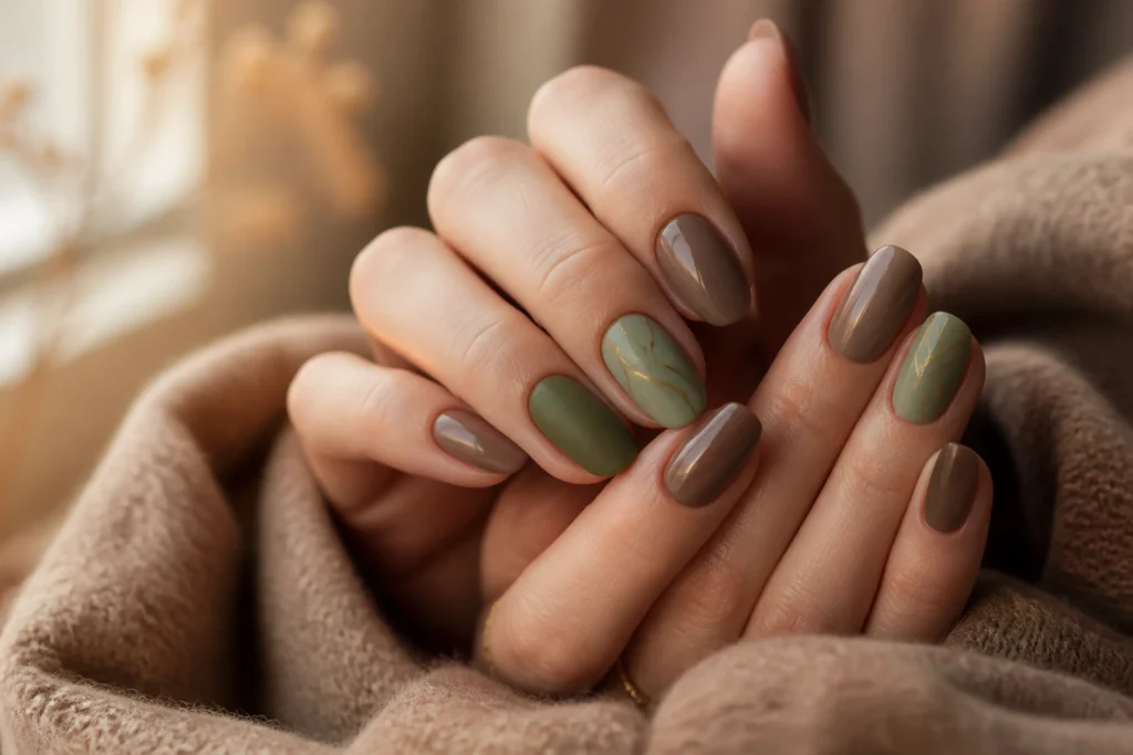15 Earth Tone Nail Designs for a Cozy Autumn Look: Cozy Edition