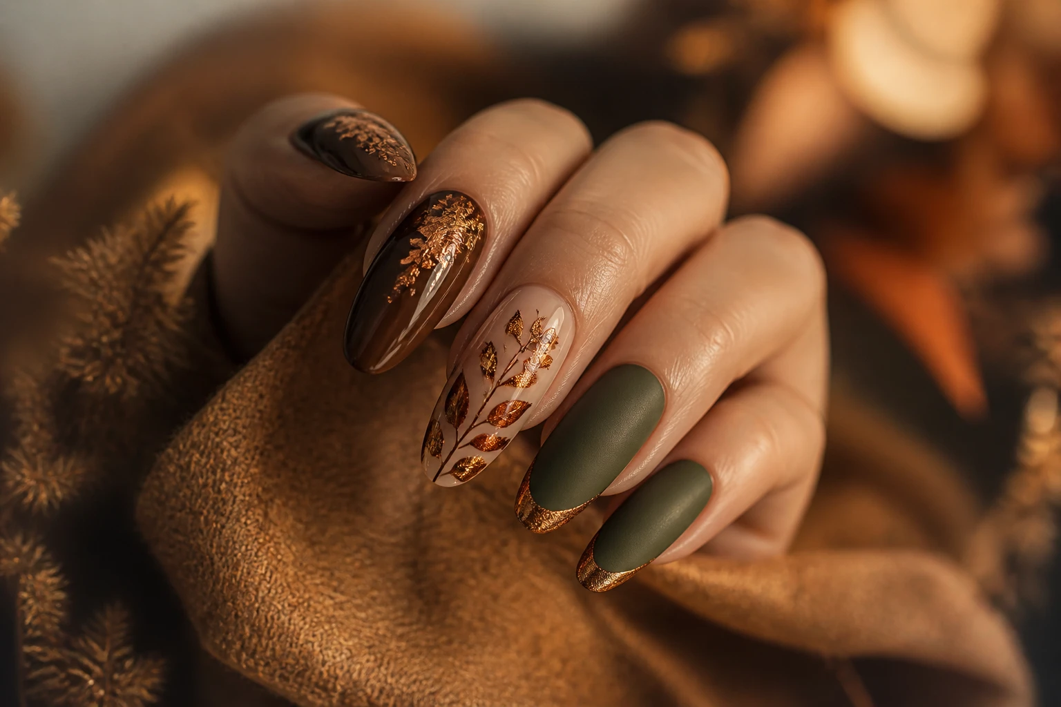 12 Fall Nails with Leaf Art That Everyone Is Saving: Must-See Picks