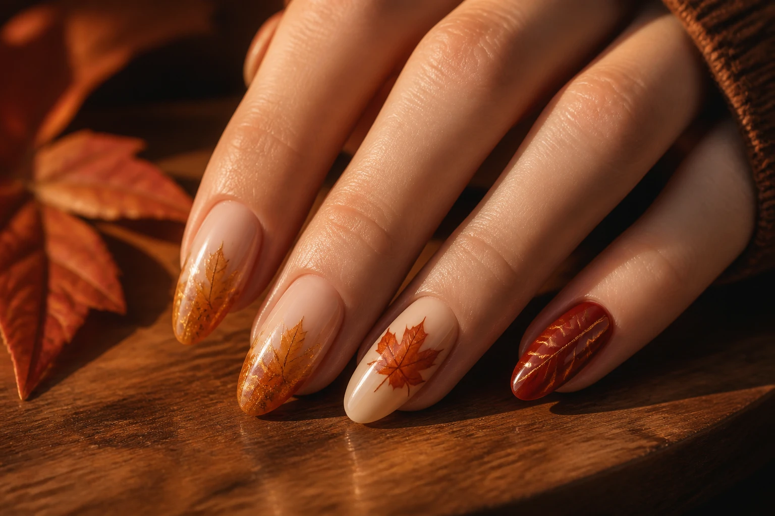 15 Autumn Leaf Nail Designs Perfect for Fall You’Ll Love