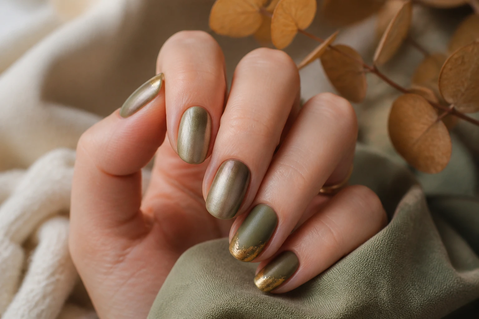 15 Sage Green and Olive Nail Ideas for Autumn Unveiled