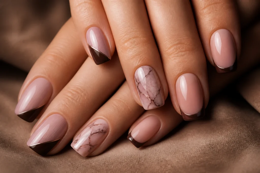 14 Pink and Brown Nail Designs Perfect for Fall: Chic & Cozy
