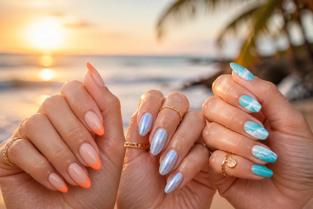 15 Beach Vacation Nail Ideas for Your Next Trip: Glow-Ready Nails