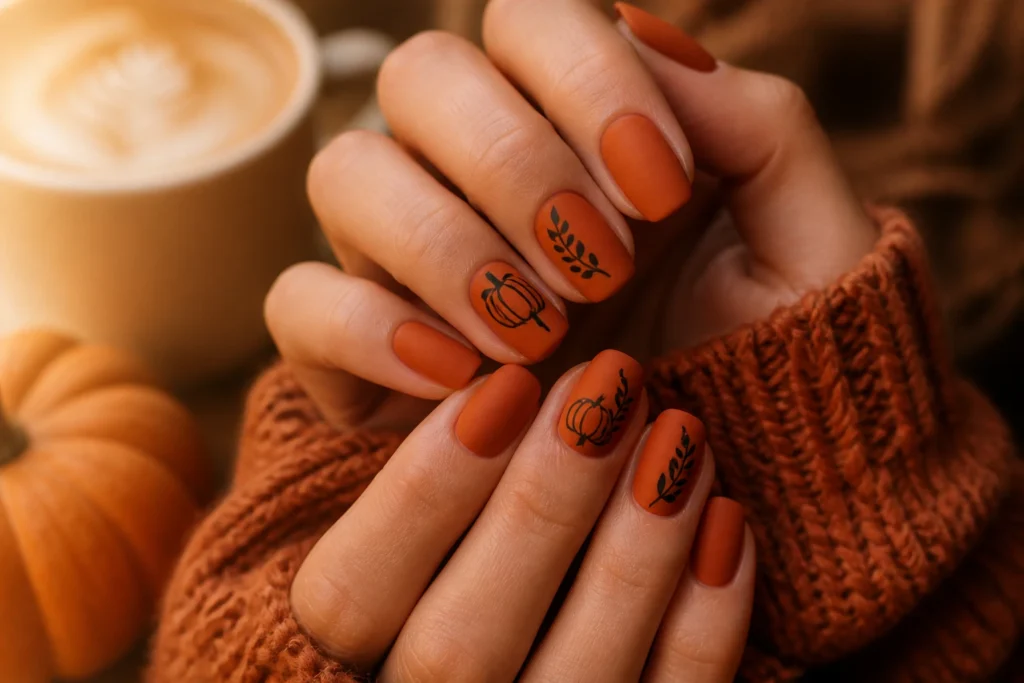 11 Pumpkin Spice Nail Designs That Wow