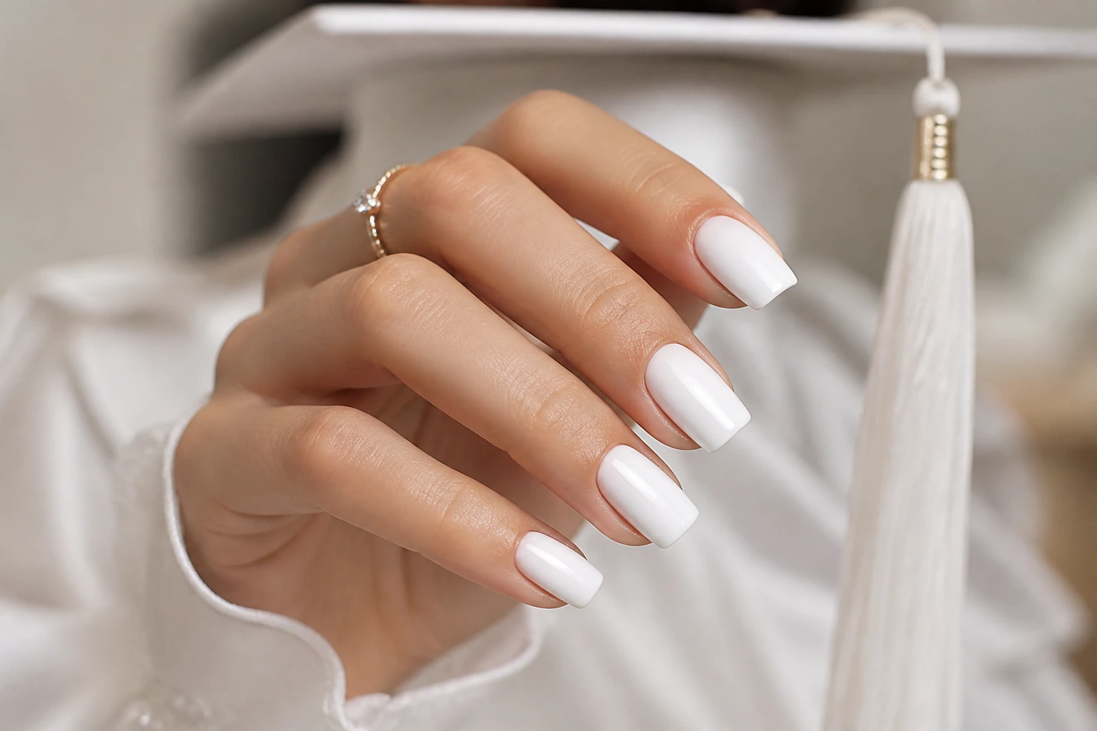 11 White Graduation Nails: Chic, Minimal to Glam