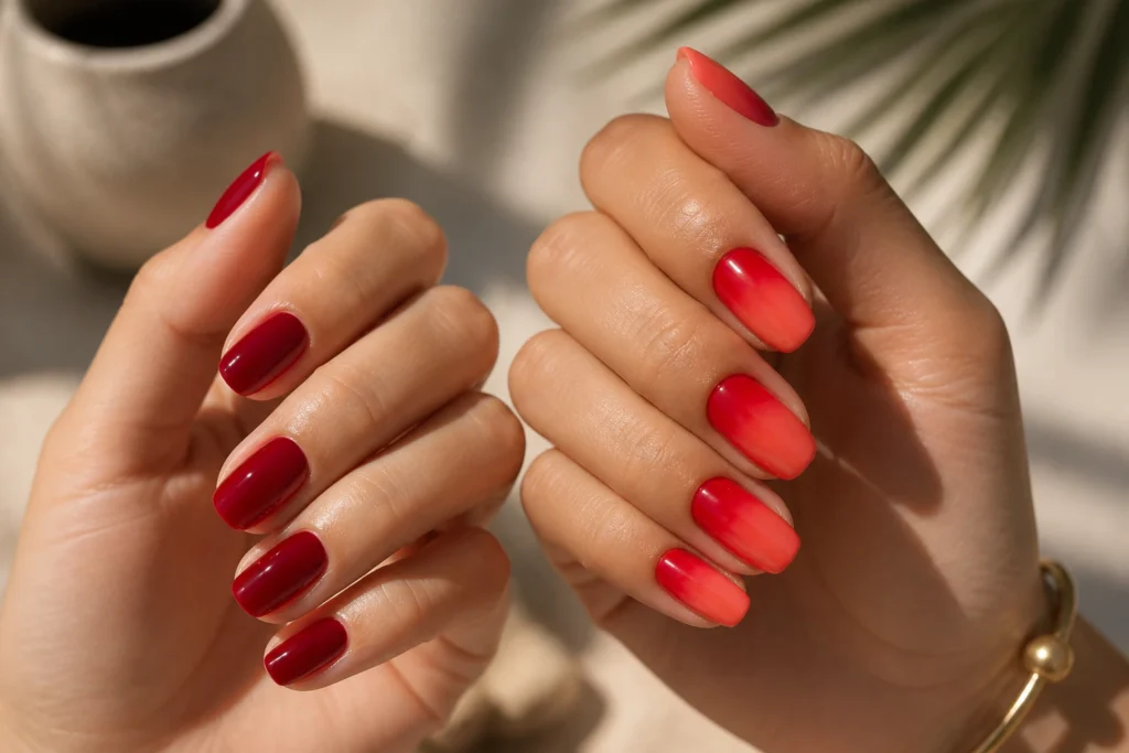 10 Summer Red Nails: Bold Neon to Classic Red Picks