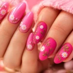 15 Hot Pink Nails with Flowers: Blooming Glow
